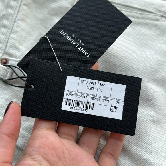 SAINT LAURENT SLIM-FIT JEANS
CHALK WHITE DENIM - Picture 3 of 8